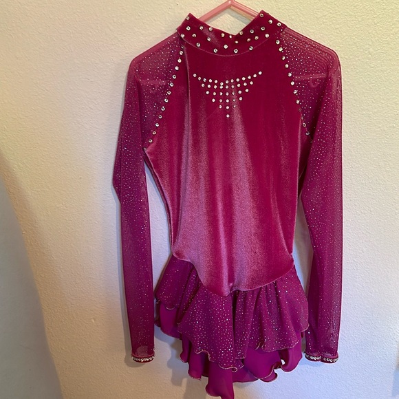 Kids pink ice skating dress - Picture 1 of 2